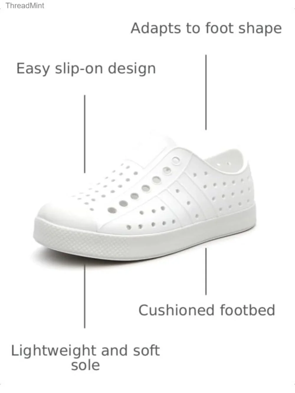 Toddler Sandals Quick Dry Slip-On Water Shoes Rubber Toe Protection
